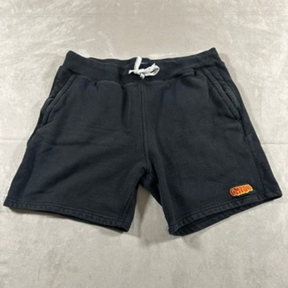 Empyre Sweat Shorts Mens Embroidered Logo Zipper Pockets Large Black